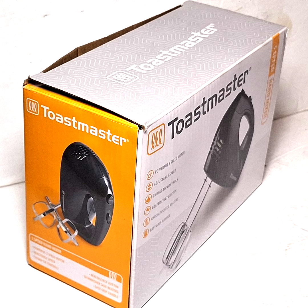 Toastmaster 5-Speed Hand Mixer Black Model TM-108HM New Old Stock NOS