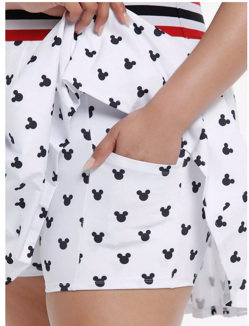 Her Universe Disney Mickey Mouse Pleated Athletic Skort Plus Size 4