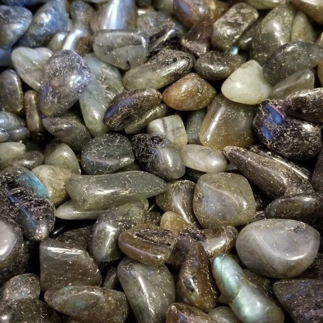1/4 lb Tumbled Labradorite Gemstone Crystals 40-60 Stones Gem Rock Specimens