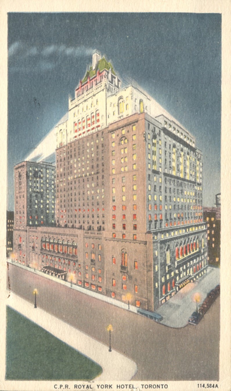 Canadian Pacific Railway (CPR) Royal York Hotel Toronto Ontario 1940 Postcard