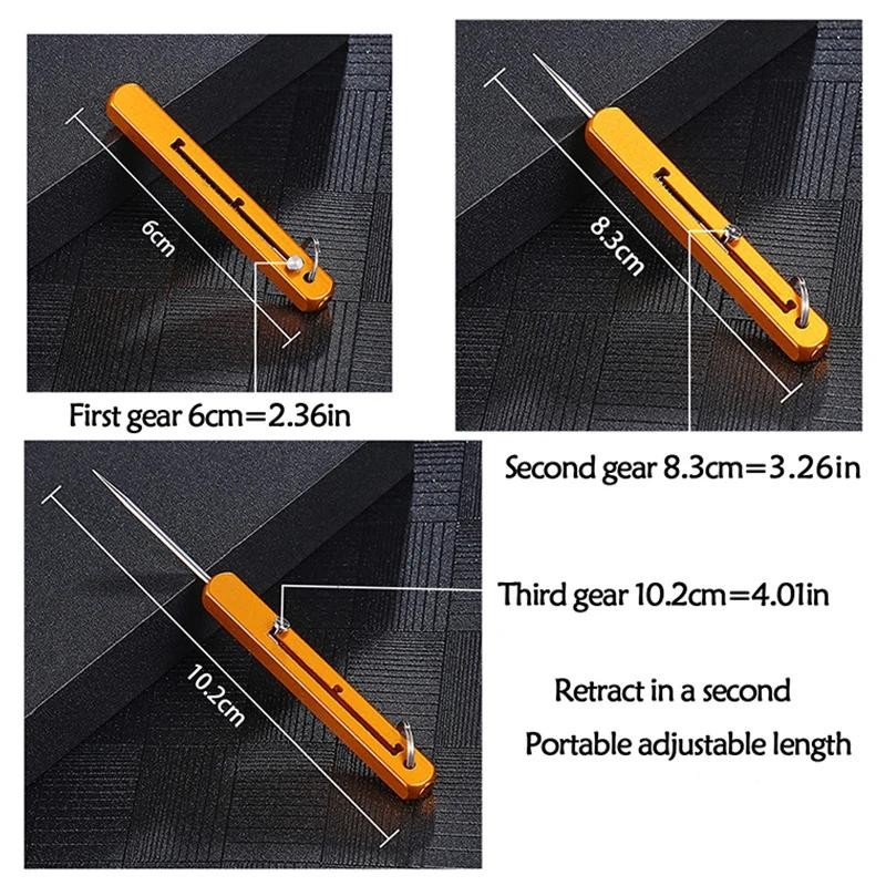Titanium Edc Retractable Toothpick with Spring Push Design