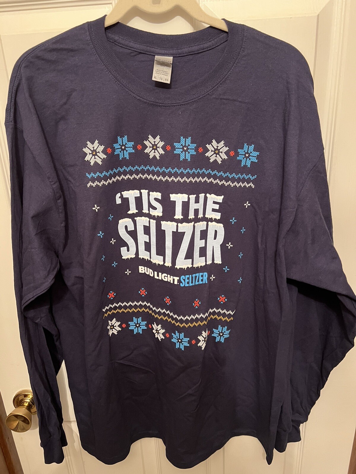 *NEW* BUDLight Seltzer Long Sleeve T- Shirt Holiday Christmas Size XL