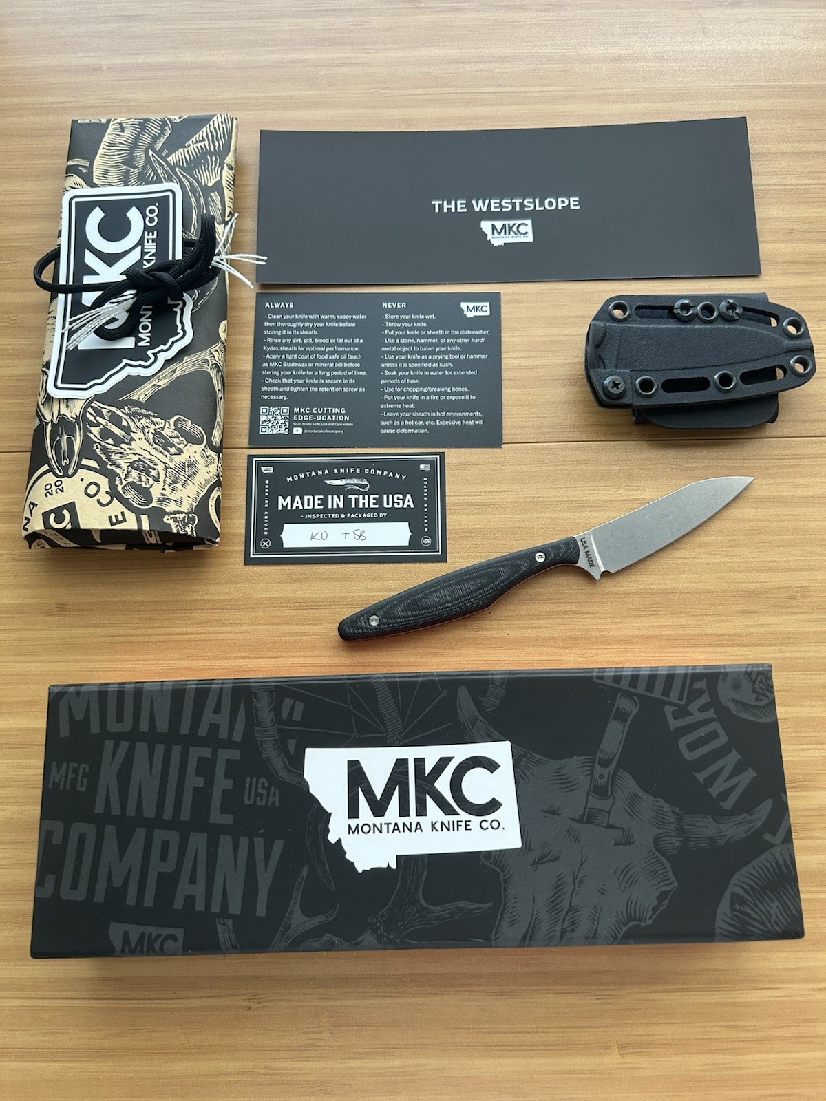Montana Knife Co. MKC Westslope – Black G10 – Stonewashed MagnaCut