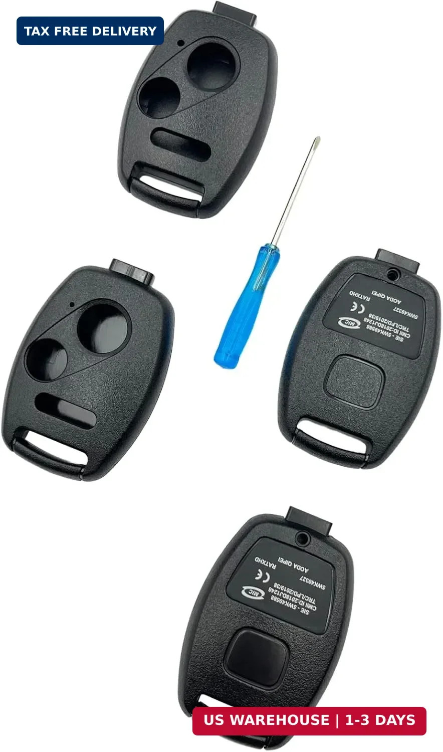 Cutting Not Required – Replacement Keyless Entry Remote Key Fob Shell Case fits