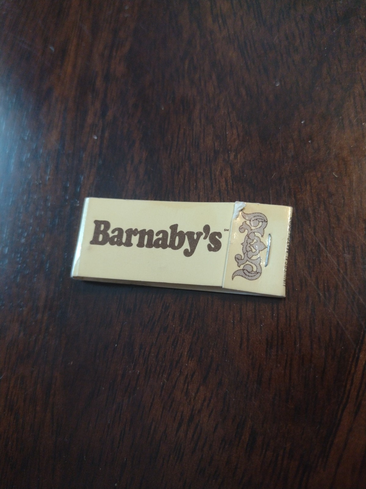 Partial MATCHBOOK: Barnaby’s Holiday Inn. East Rochester, N.Y.. MB240