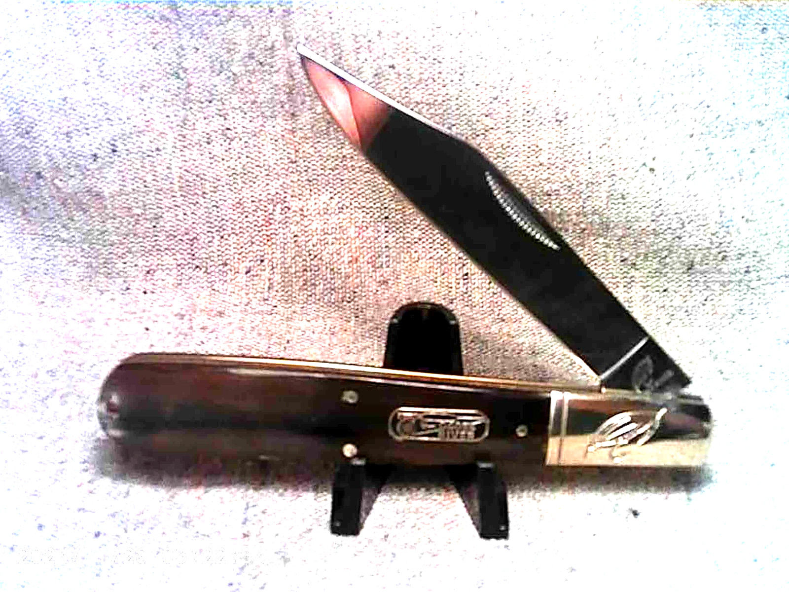 POCKET KNIFE CLASSIC LARGE GRANDADDY BARLOW w/ OX HORN HANDLES + SHIELD, 5″
