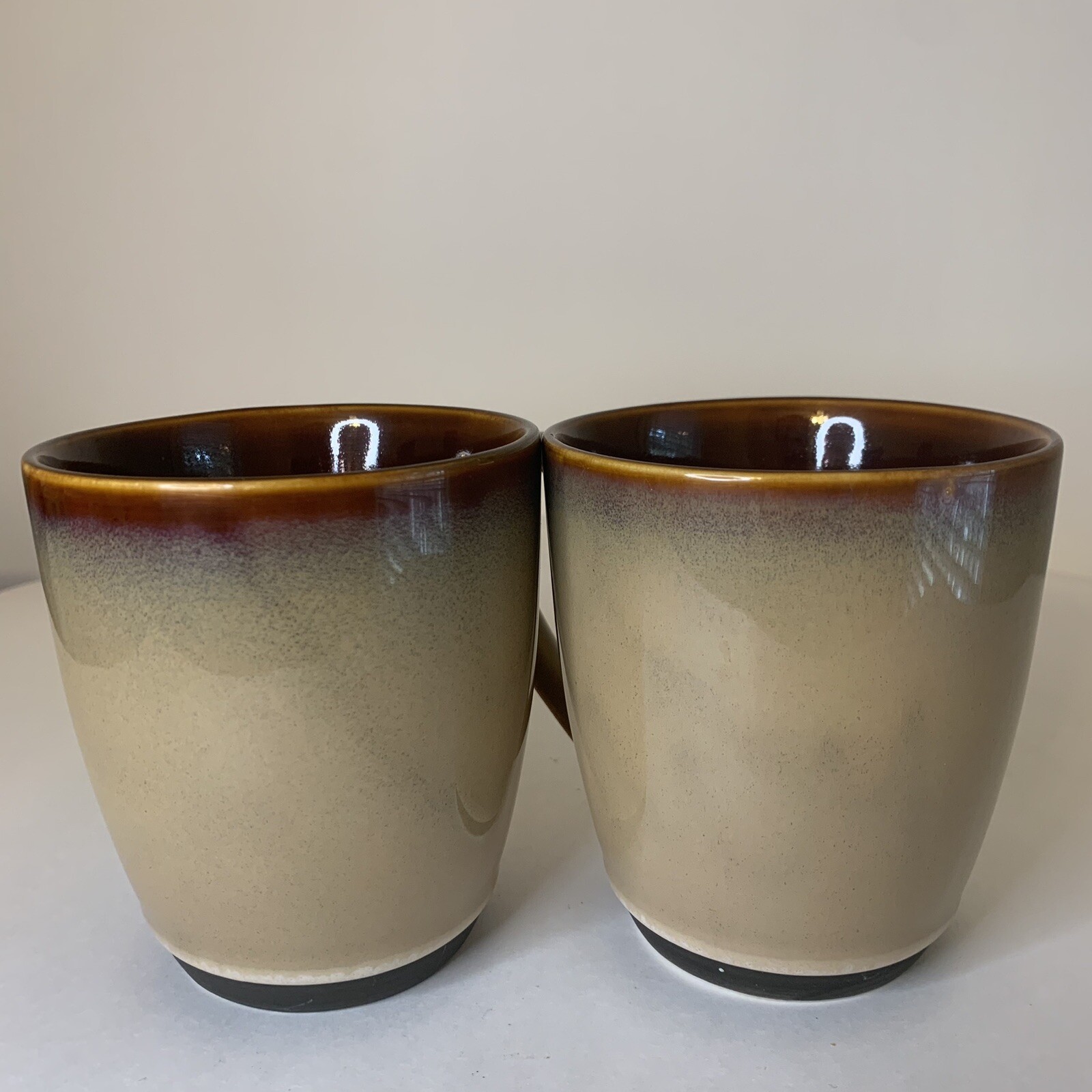 Sango Nova Brown #4933 10 oz Mug Set Of 2