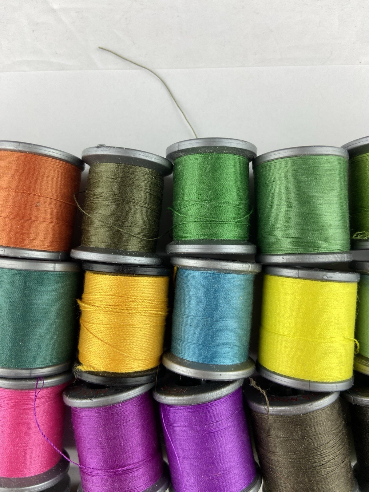 Vintage Molnlycke Sewing Thread Spool Lot of 30 Polyester & Nylon Sweden USA