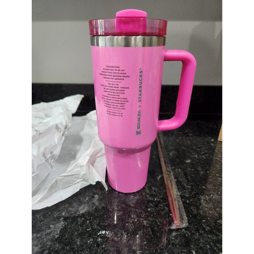 NWT Stanley X Starbucks Limited Edition Winter Pink Quencher Tumbler 40oz