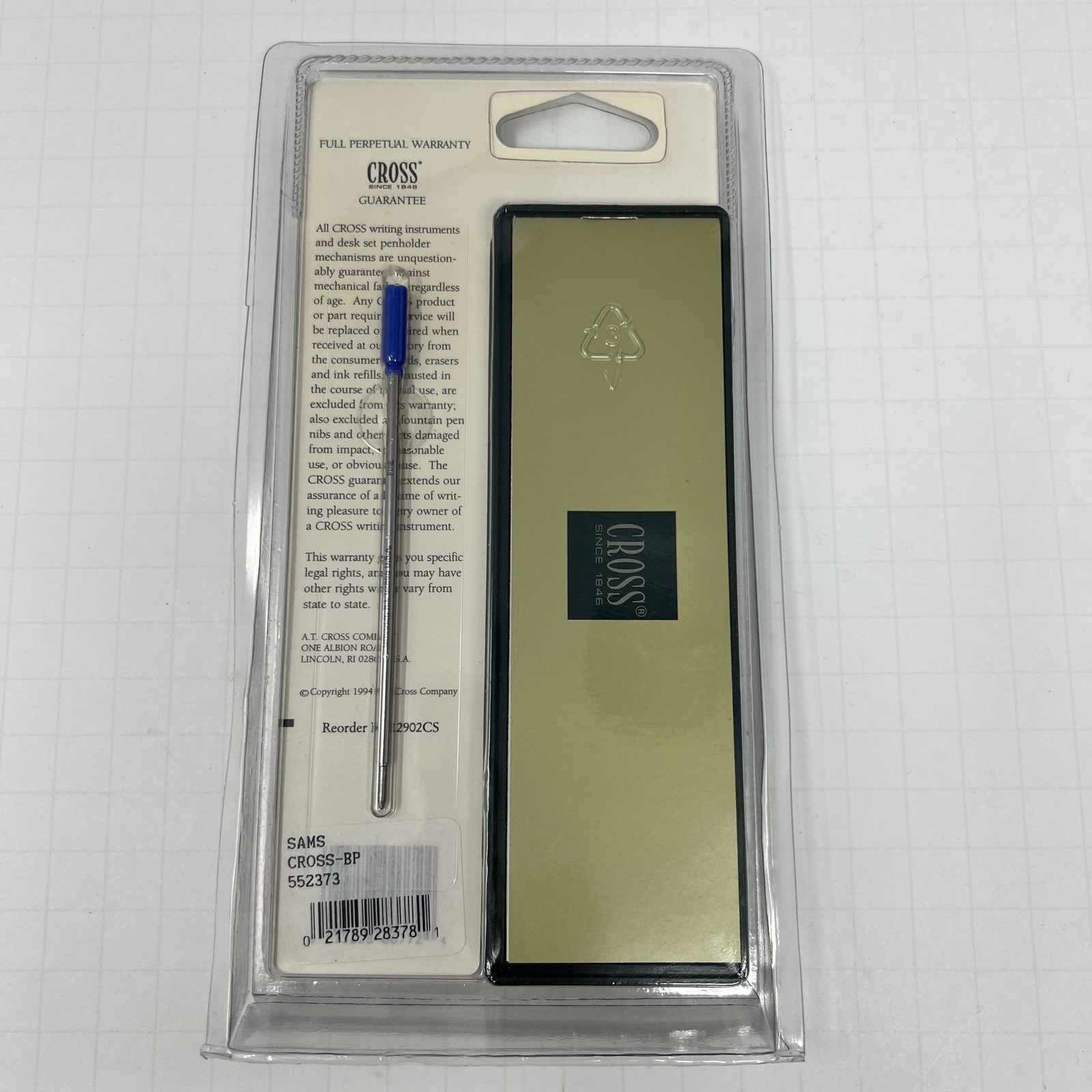 Cross Black Ballpoint Pen 2902CS 1994 Classic Executive Writing Gift Ink- Sealed