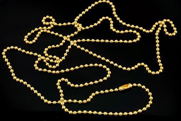 30 Inch Military Spec Brass Steel Army Dog Tag 2.4mm Ball 30″ Chain