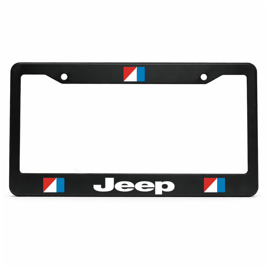 AMC Jeep License Plate Frame 12×6 in US Standard Aluminum Metal Car Tag Fans Gif