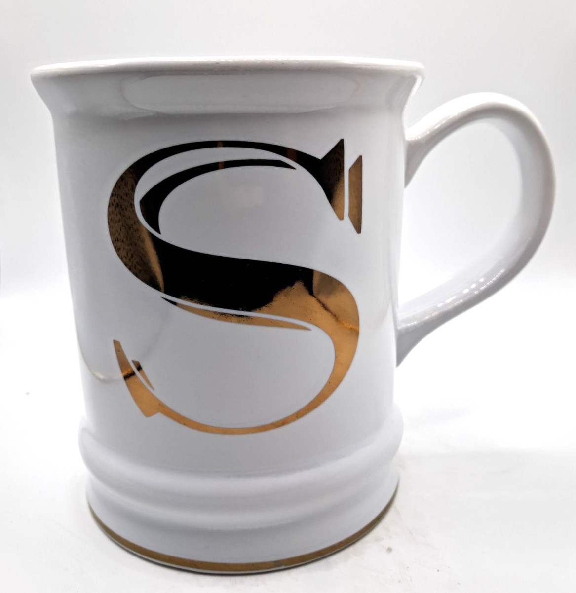 Modern Expressions Gold Letter Initial S Ceramic Coffee Mug Tea Cup 4 3/4″