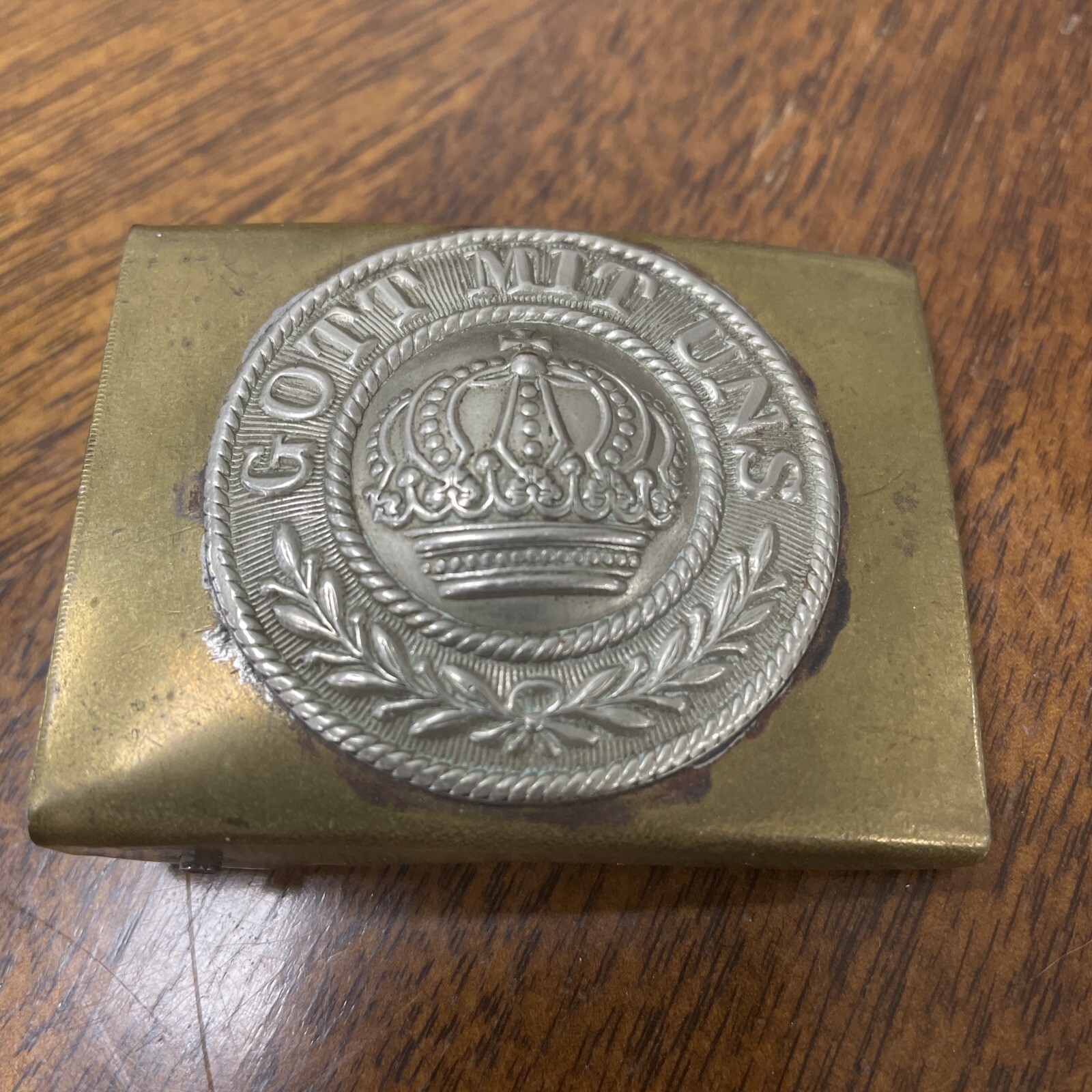 WW I WWI German Imperial Army Infantry Belt Buckle Gott Mit Uns Original 1914-18