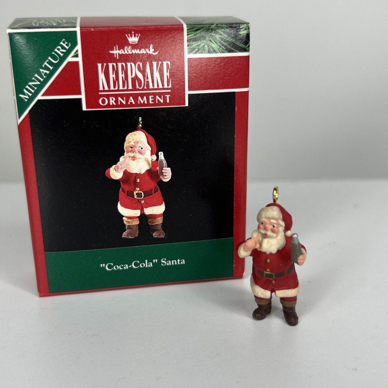 Hallmark Keepsake Miniature Christmas Ornament Coca Cola Santa VTG 1991