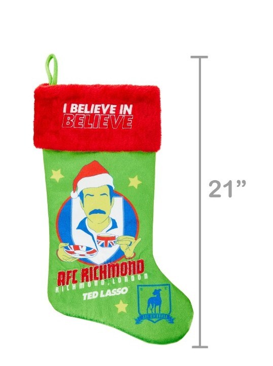 Ted Lasso 20″ Christmas Stocking, AFC Richmond London I Believe In Soccer Coach