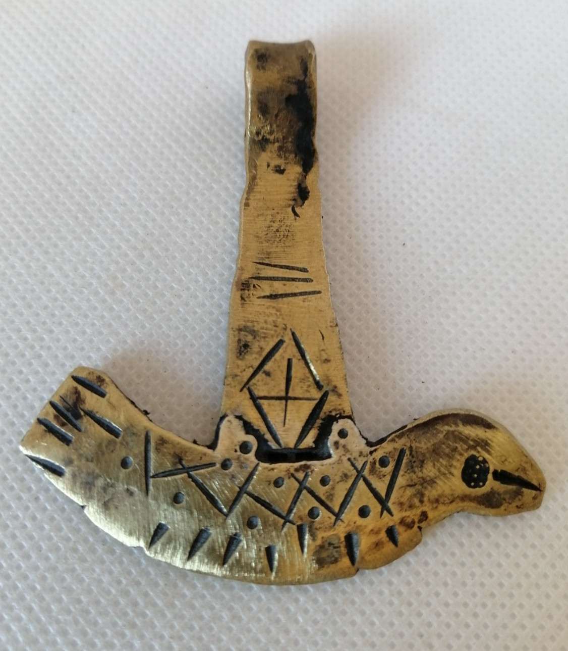 Rare Extremely Ancient Amulet Bronze Viking Pendant Hammer Artifact Authentic