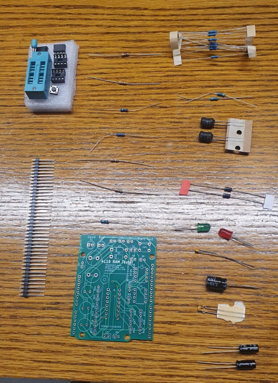 4116 RAM DRAM Memory Tester Kit Works with Arduino Uno DIY Solder