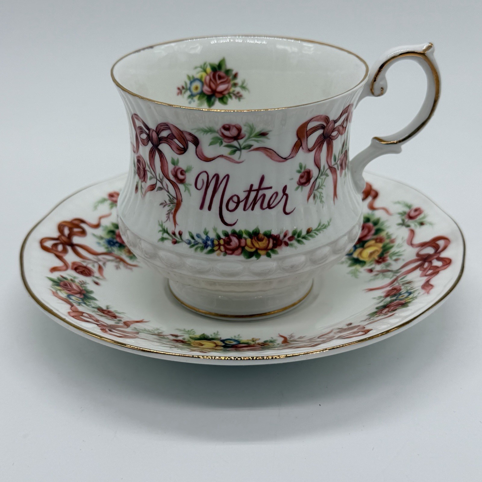 Vintage Mother’s Day Gift – Queen’s Rosina Fine Bone China Tea Cup & Saucer Set