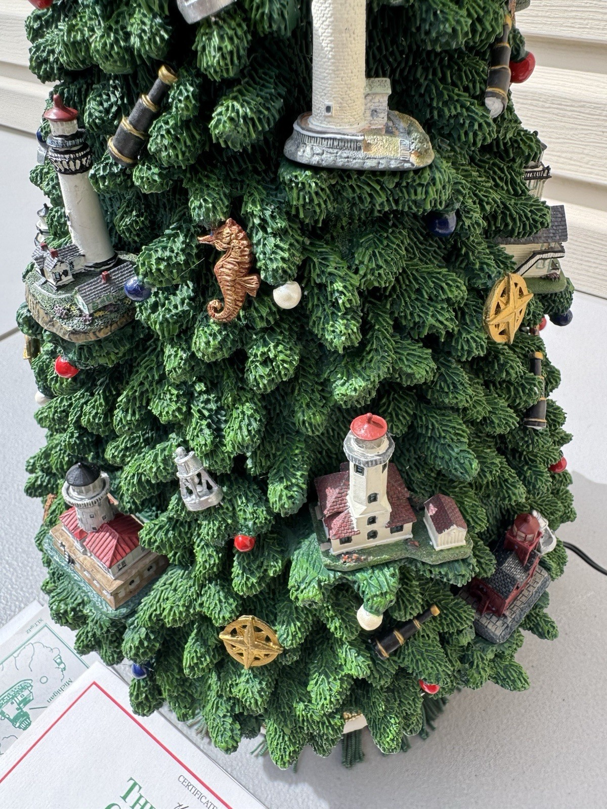 Vintage Danbury Mint “First Mate” Christmas Tree Lighthouse Nautical Beach Theme