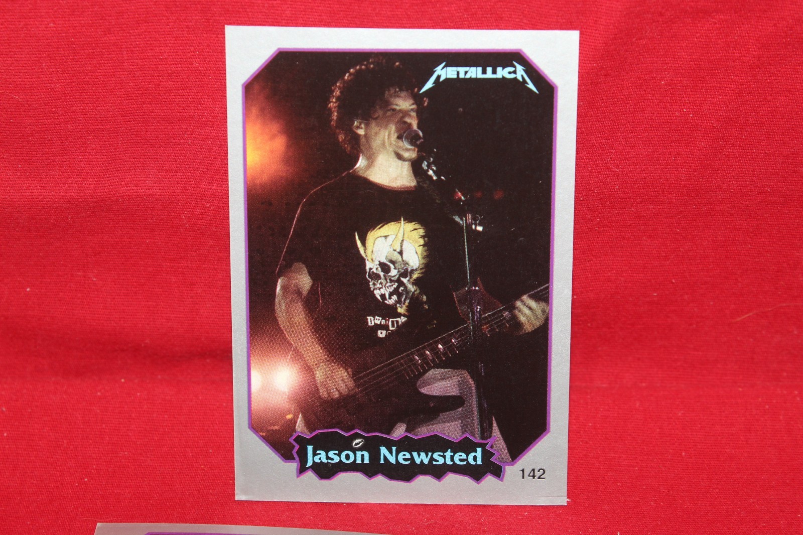 Argentina Ultra Figus Rock Sticker Card #142 Jason Newsted Metallica