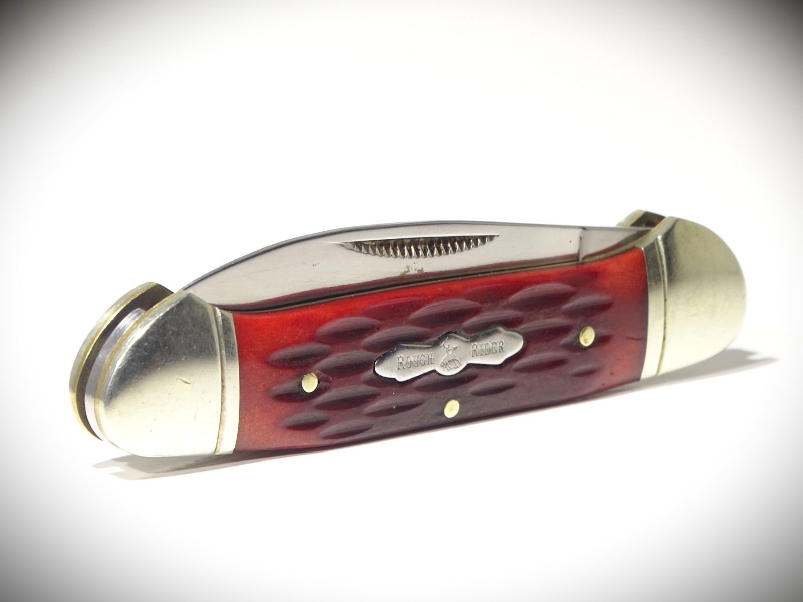 💥Rough Rider RR269 Canoe ~ Red Bone ~ 440 Stainless ~ Made in China ~ Used ~