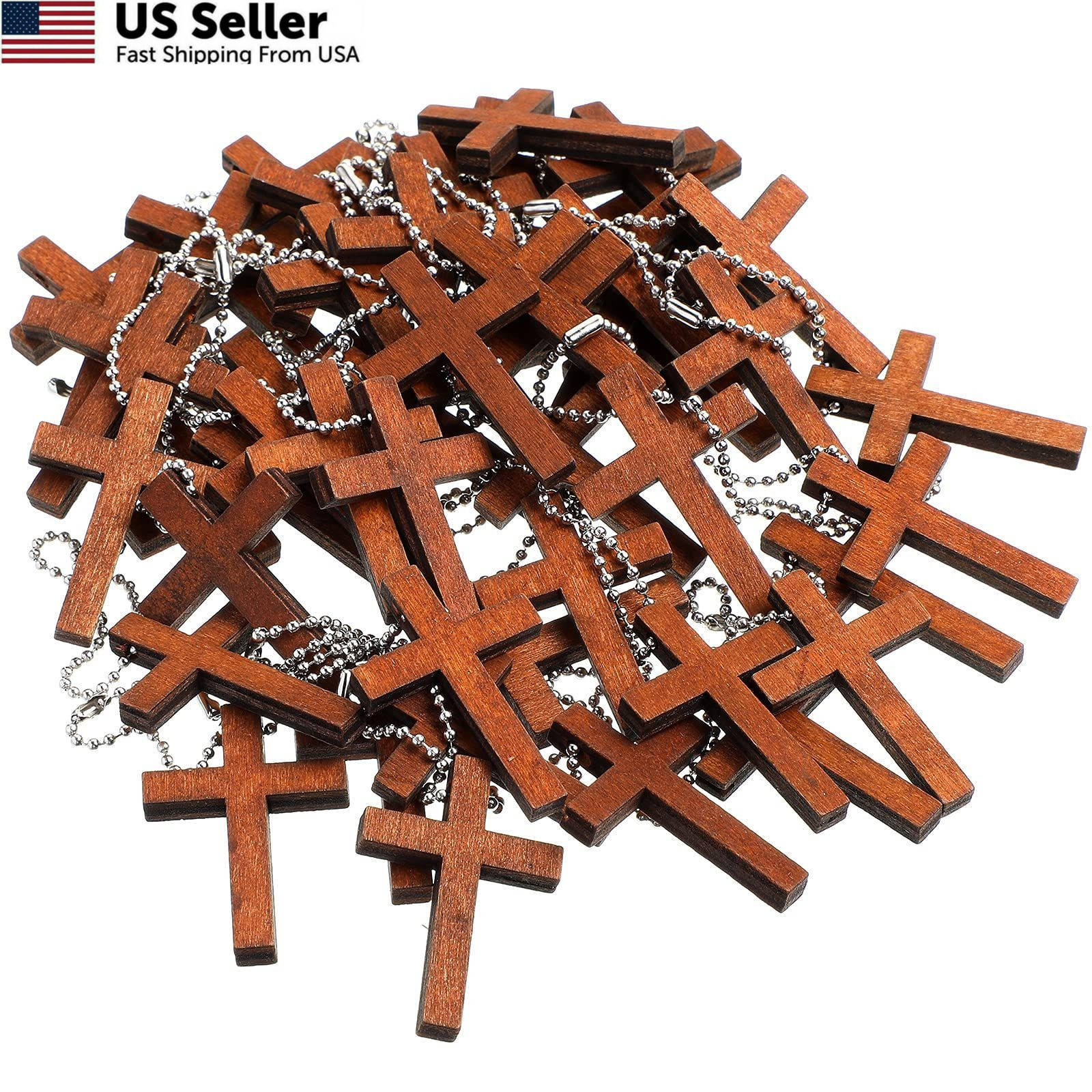 Hicarer 50 Pcs Wooden 3cm x 4.4cm x 0.5cm/1.2inch x 1.75inch x 0.2inch, Brown