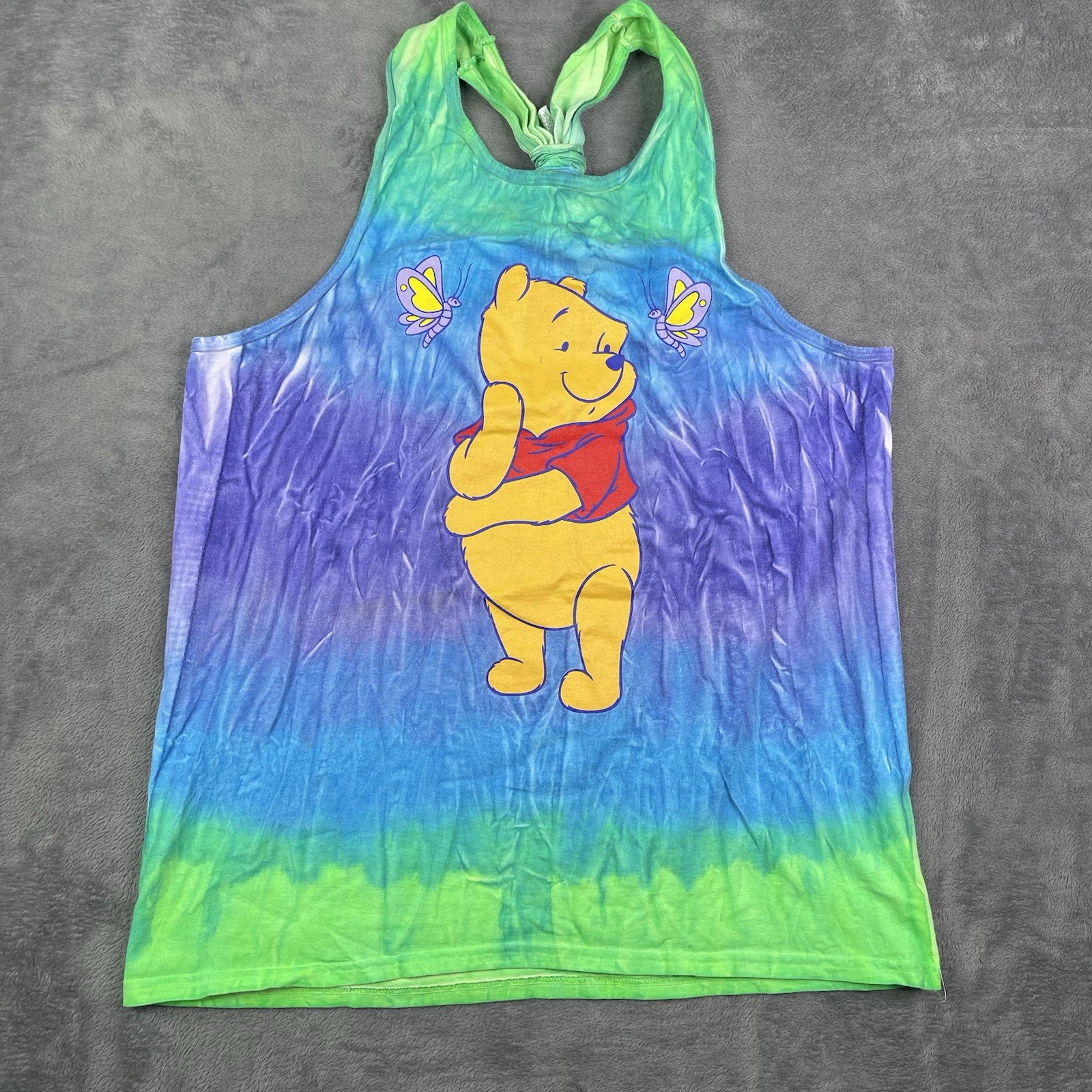 Vintage Disney Winnie The Pooh Shirt Women One Size (Large) Tank Top Tye Die 90s