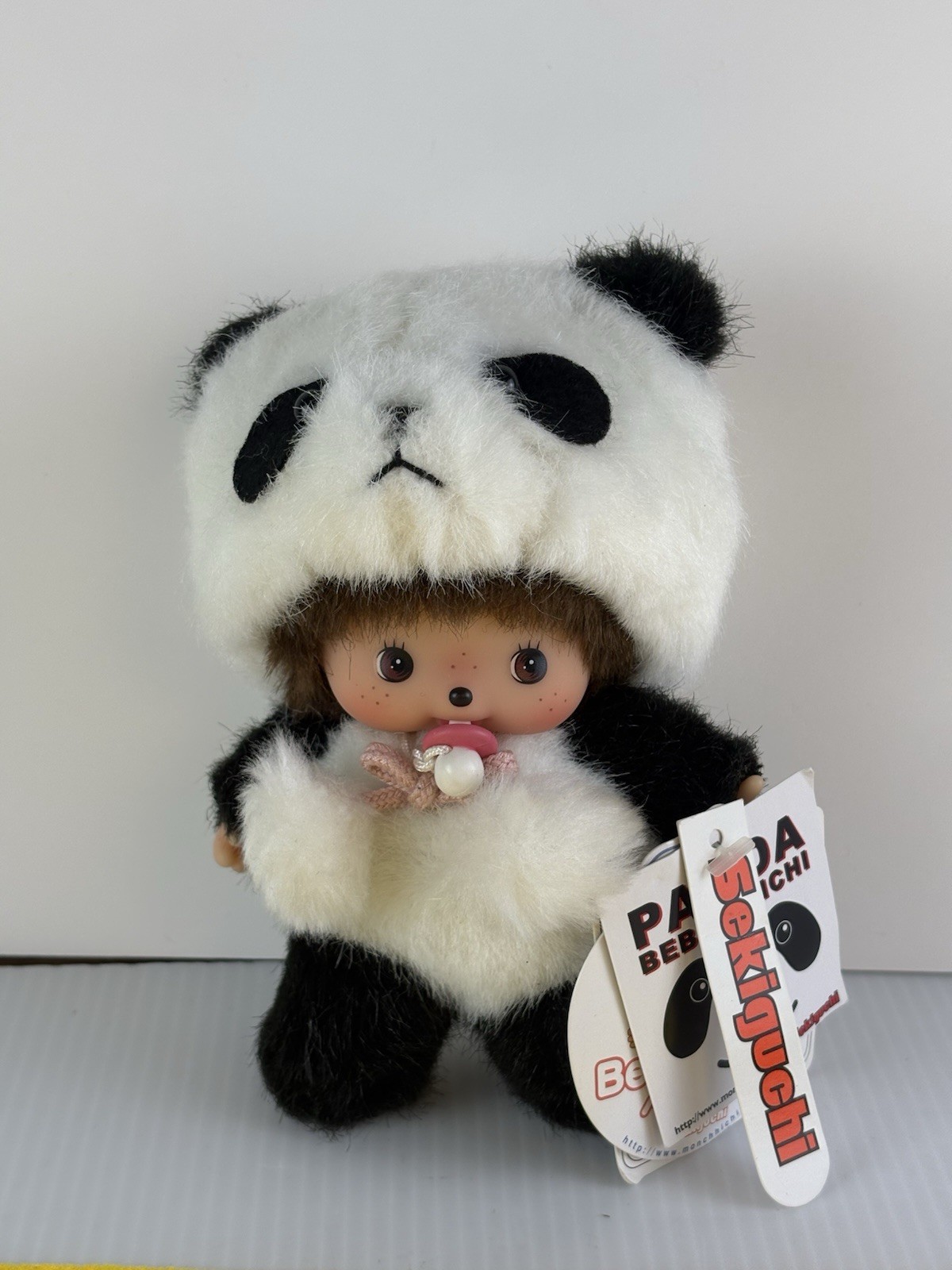 Sekiguchi Monchhichi Bebichhichi Panda Plush Doll New With Tags NWT Fluffy