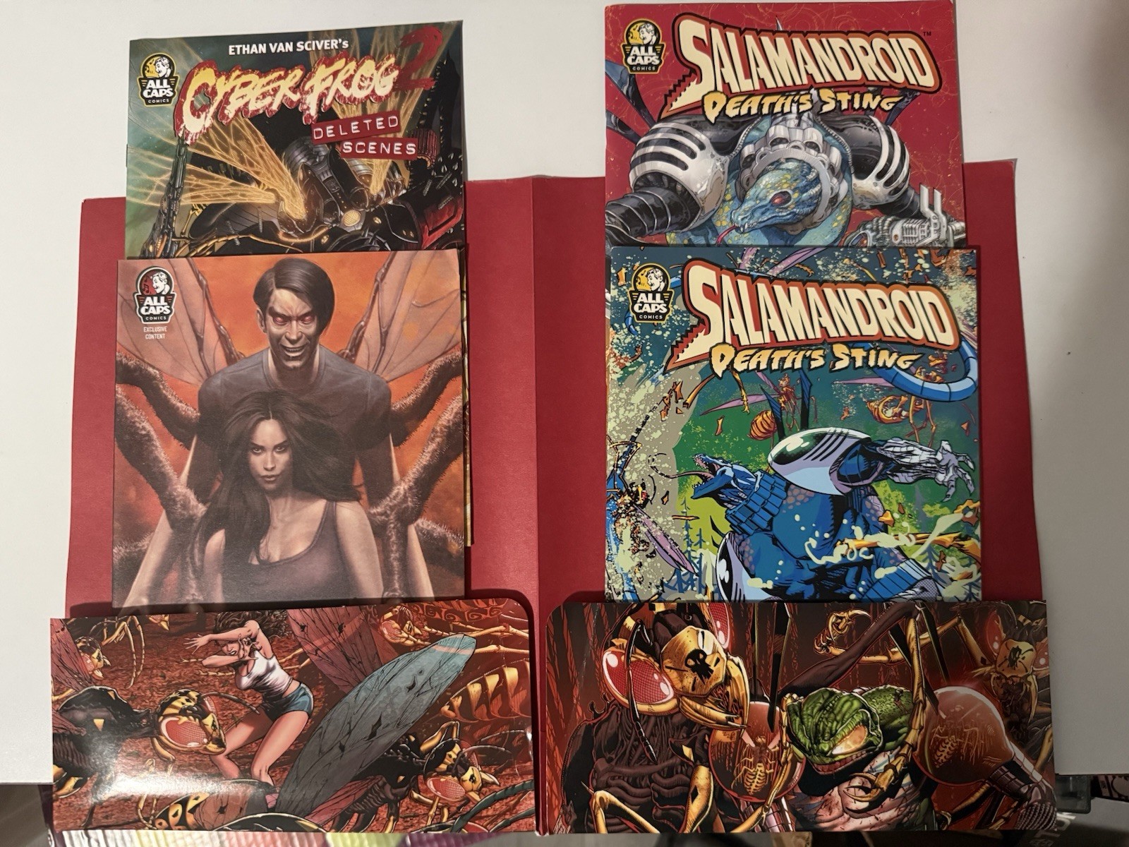 Salamandroid Death’s Sting Variants, Heartsick Horror, Rekt Planet Del. Scenes
