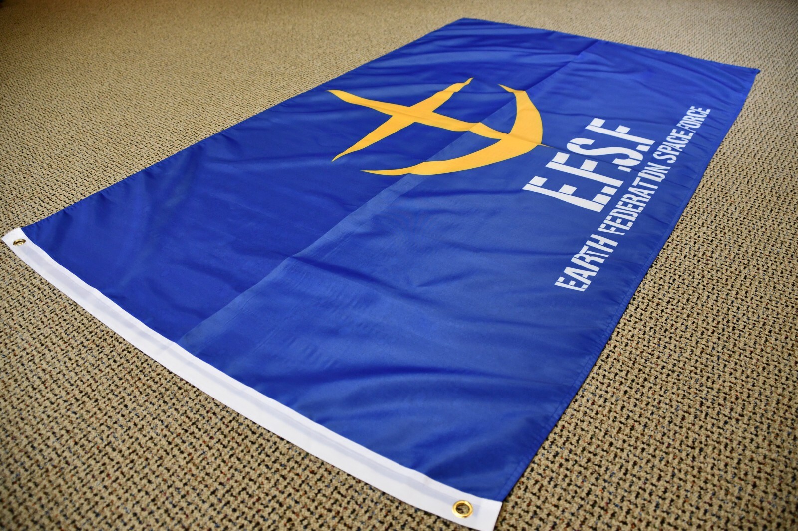 Earth Federation Space Force Flag 3ft x 5ft Mobile Suit Gundam