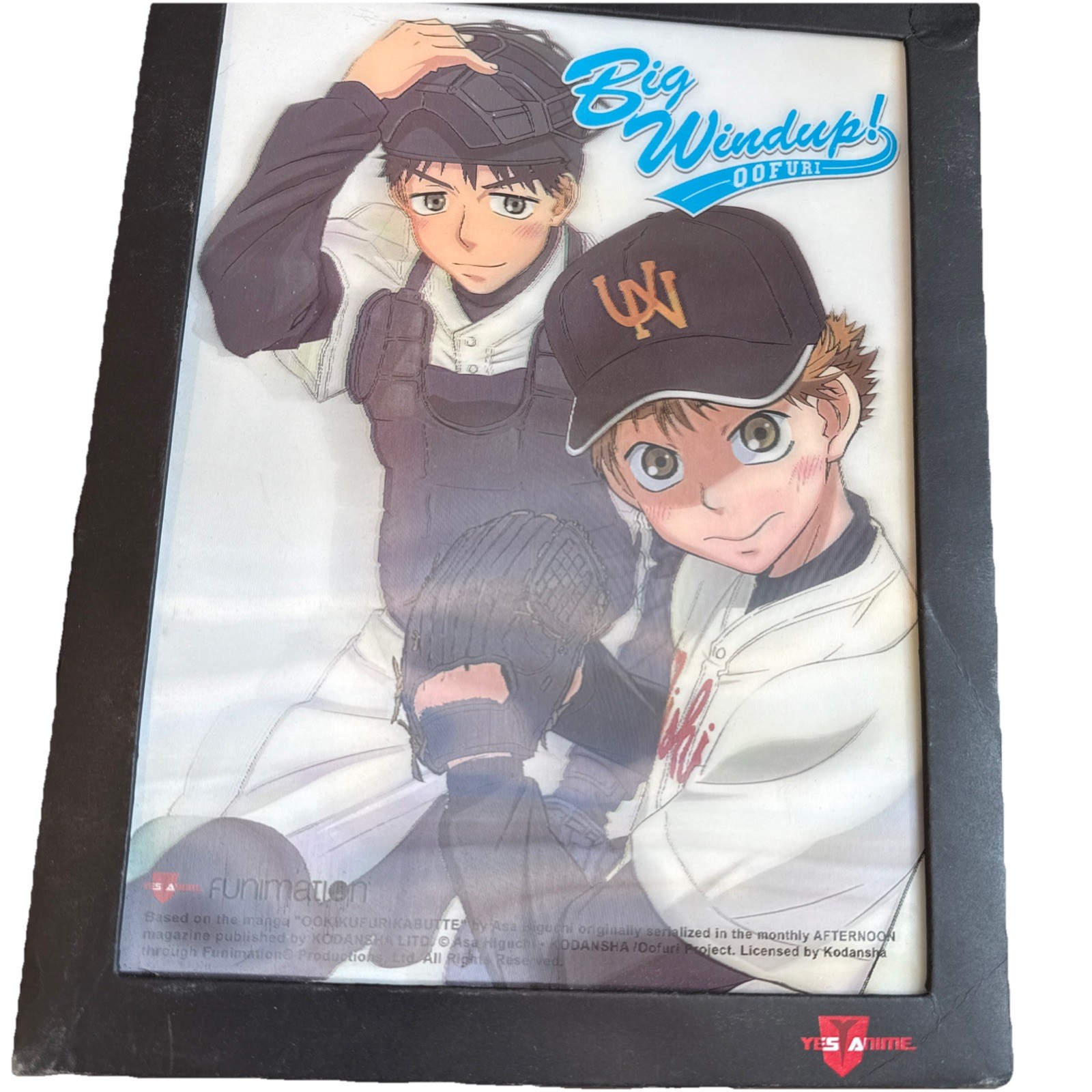 Yes Anime Big Windup Lenticular Plastic Moving 3D Print Poster 10” X 13” Framed