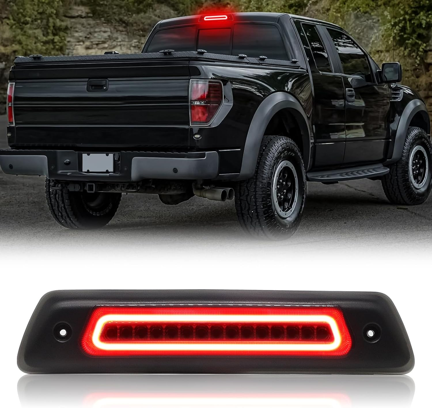 LED Third Brake Light 2009-2014 Ford F150 Cab Cargo Stop Light Smoked Lens