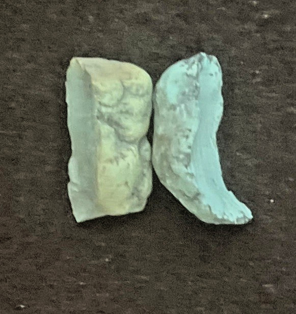2 Blue Moon Nevada Turquoise Rough Nuggets 5.7tgw 21mm & 18mm