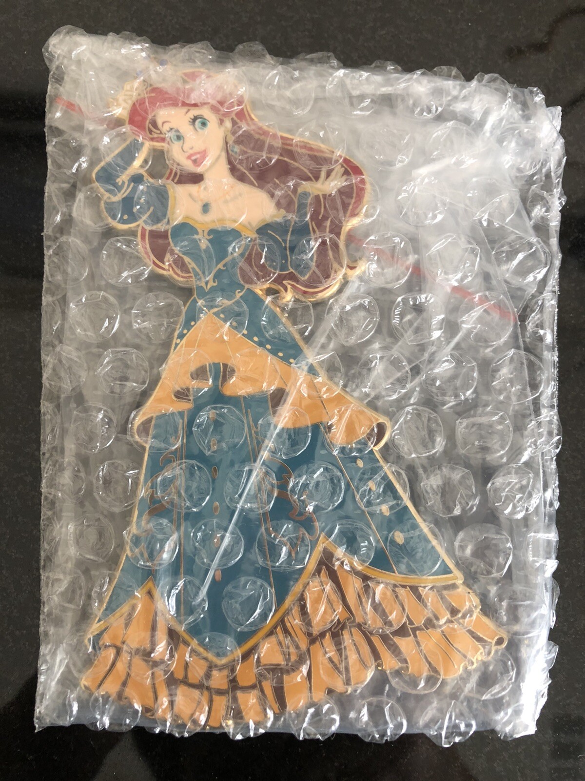 NEW Pinitonmagic Little Mermaid Ariel 5” Hard Enamel Rhinestone Fantasy Pin