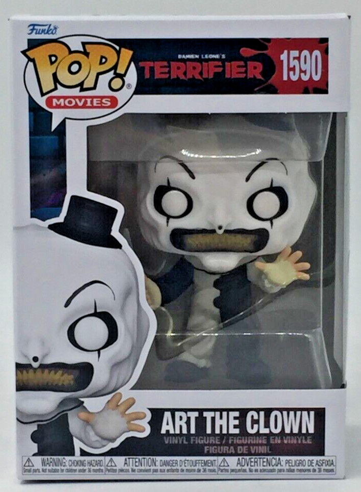 Funko Pop! Movies Terrifier Art The Clown #1590 With Pop Protector