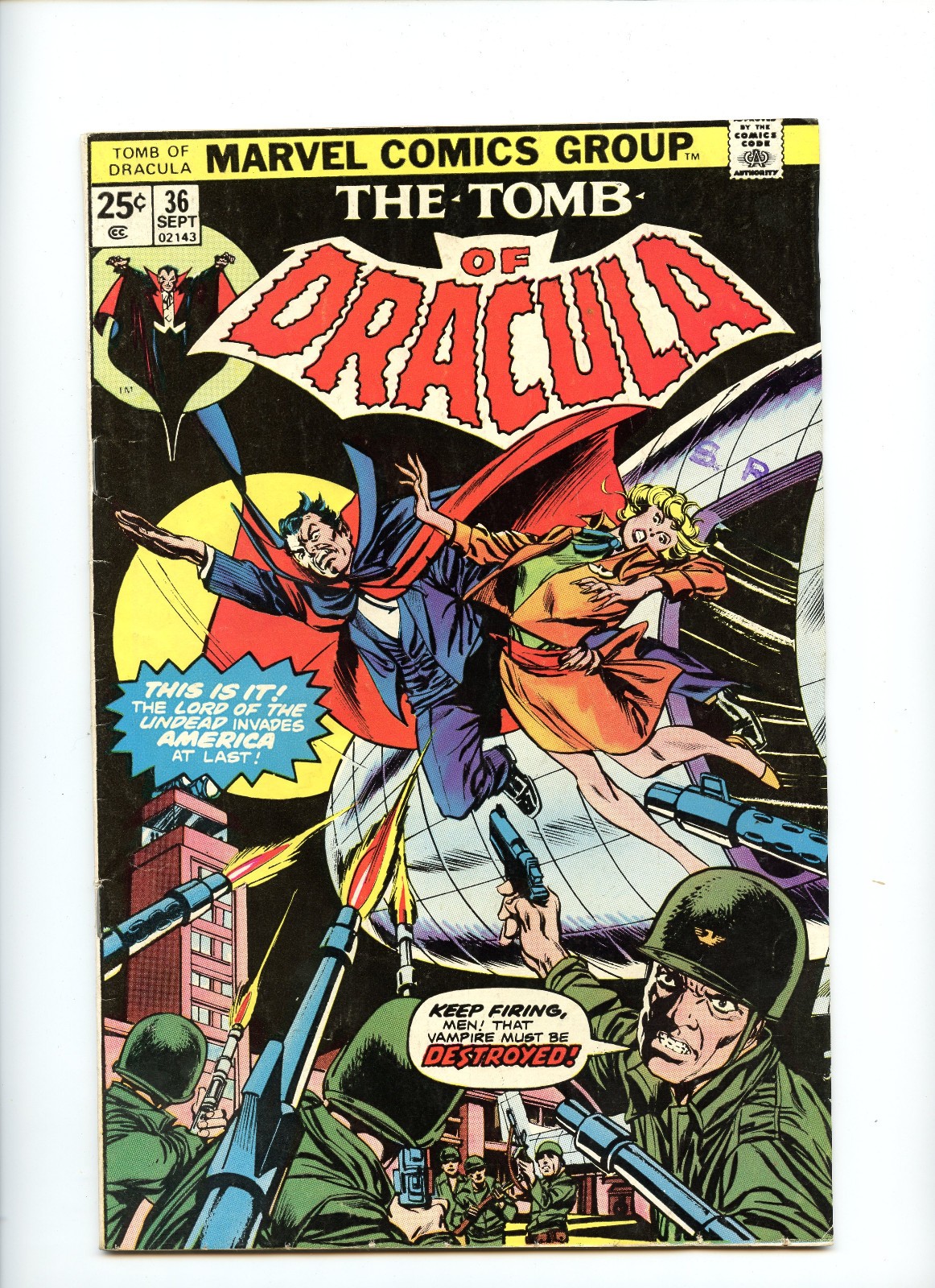 The Tomb of Dracula #36 comic book – Marv Wolfman / Gene Colan