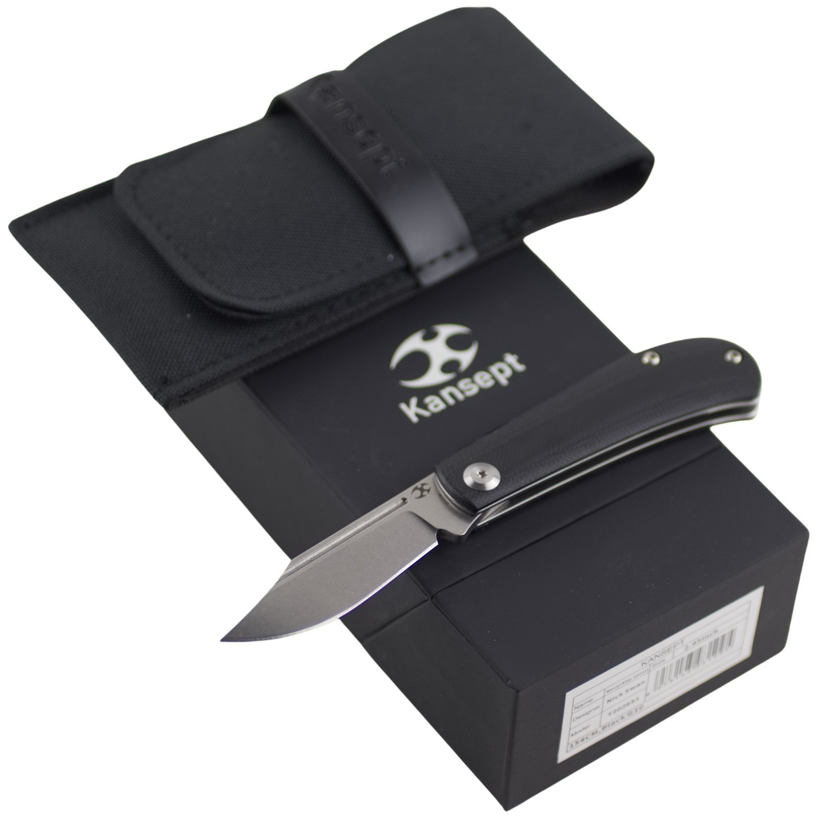 Kansept Bevy Slip Joint Black G10 Folding Pocket Knife 2026S1