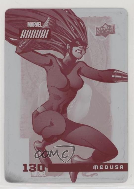 2016 Upper Deck Marvel Annual Printing Plate Magenta 1/1 Medusa #130 i1f