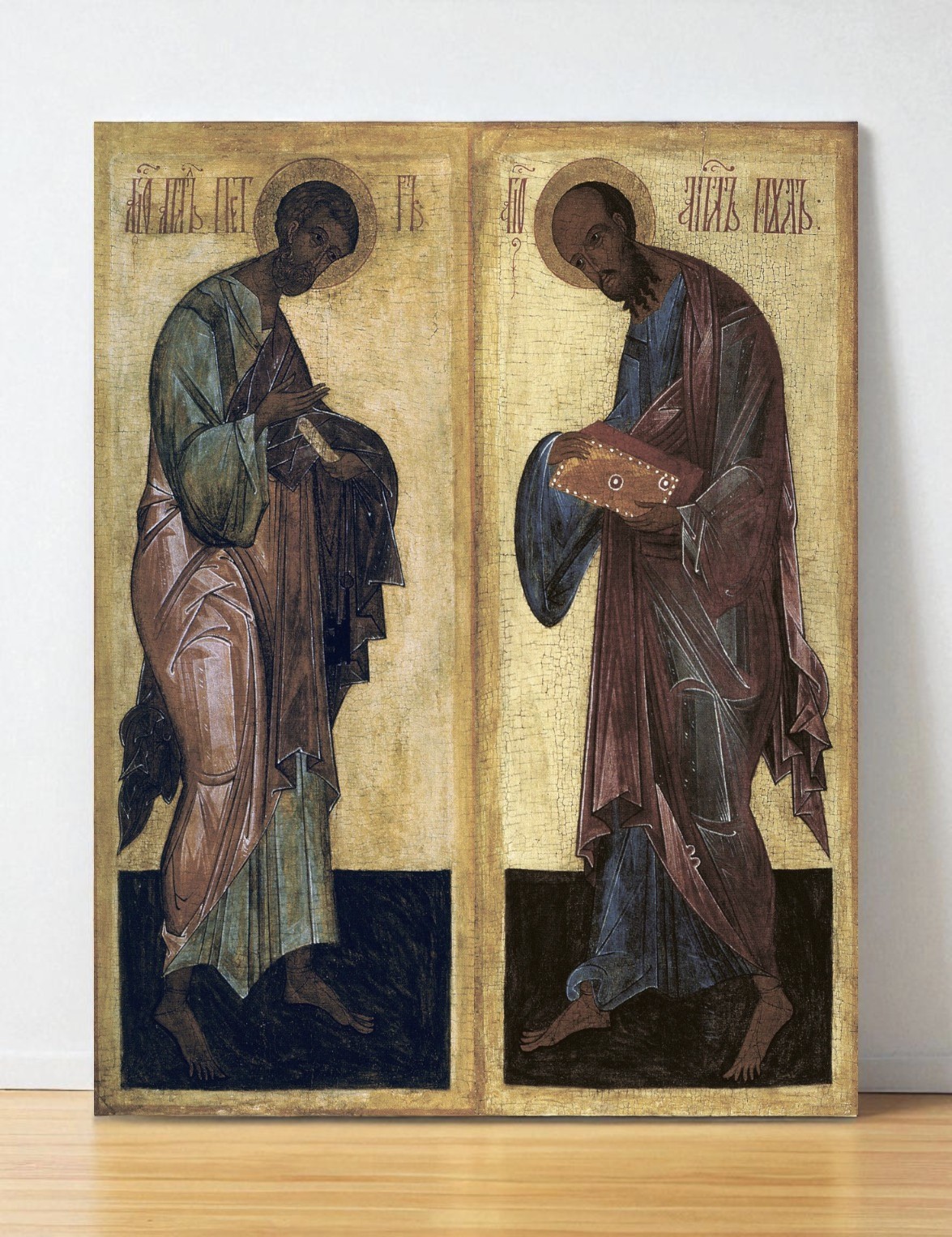 Orthodox Icon of Saints Apostles Peter and Paul – Russian style 23×30 cm 9”x12”