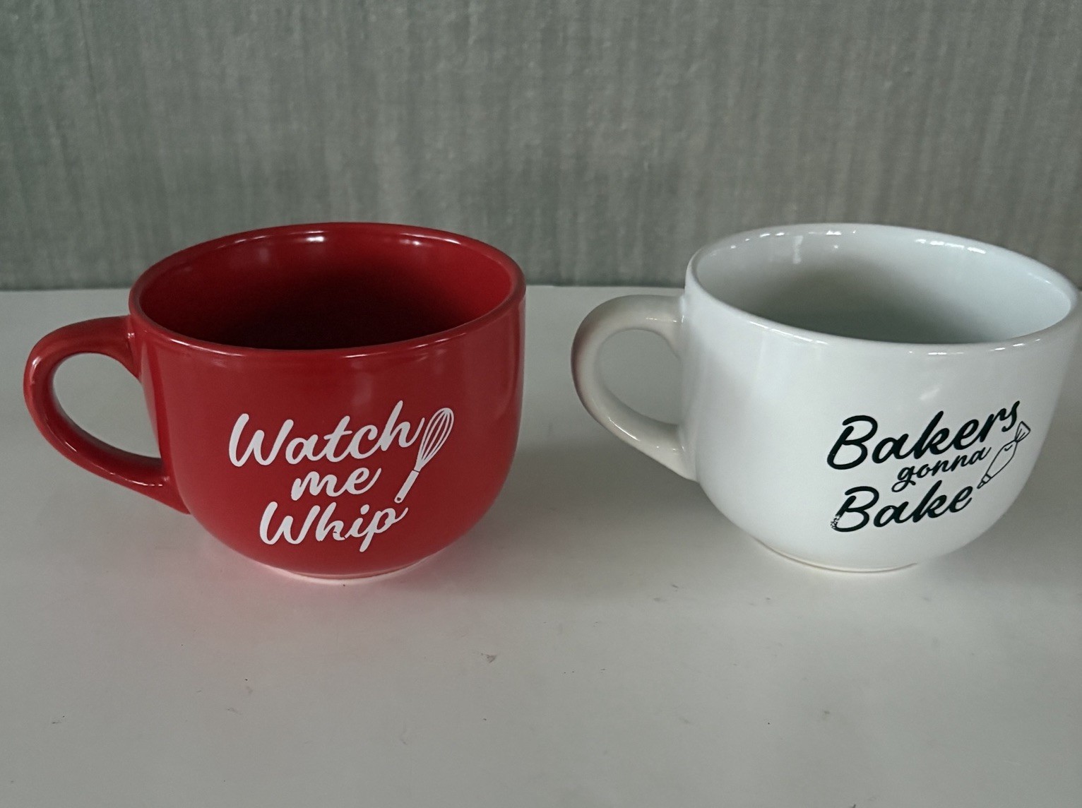 Modern Gourmet Foods Watch Me Whip & Bakers Gonna Bake Stoneware Mugs