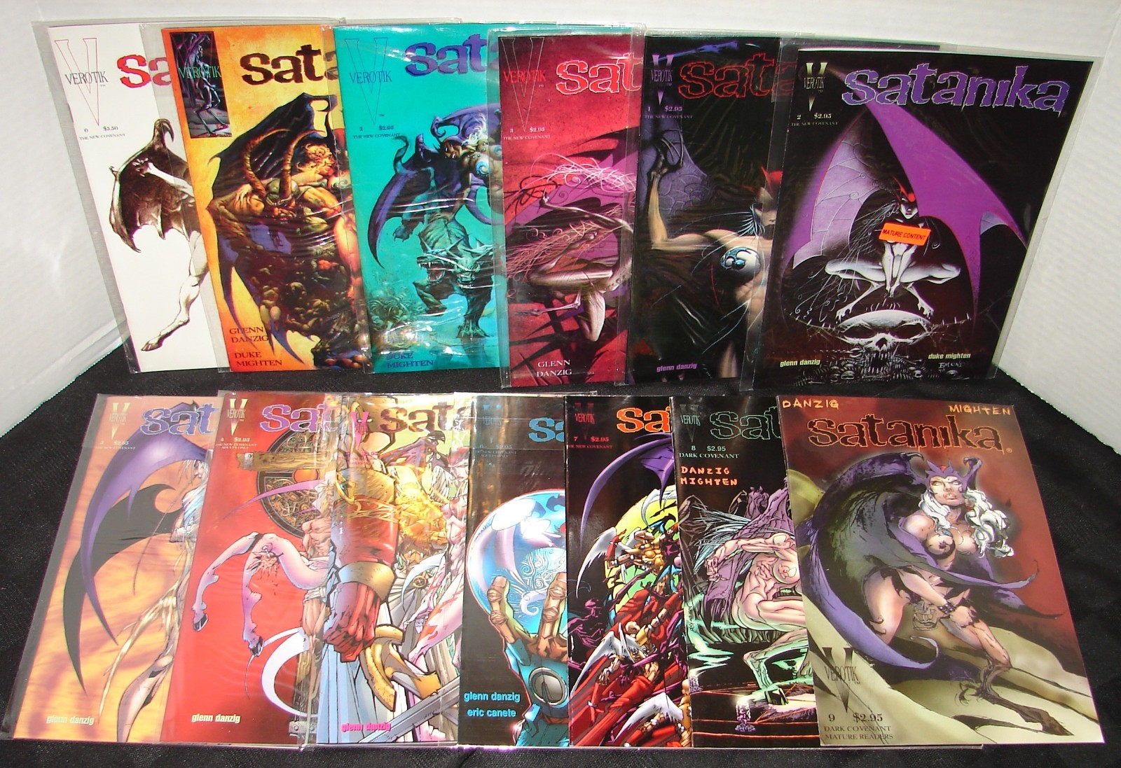 VEROTIK Comics SATANIKA Lot of 15! #0-3 Set, #1-9 Vol.2, Illustrations #1+++