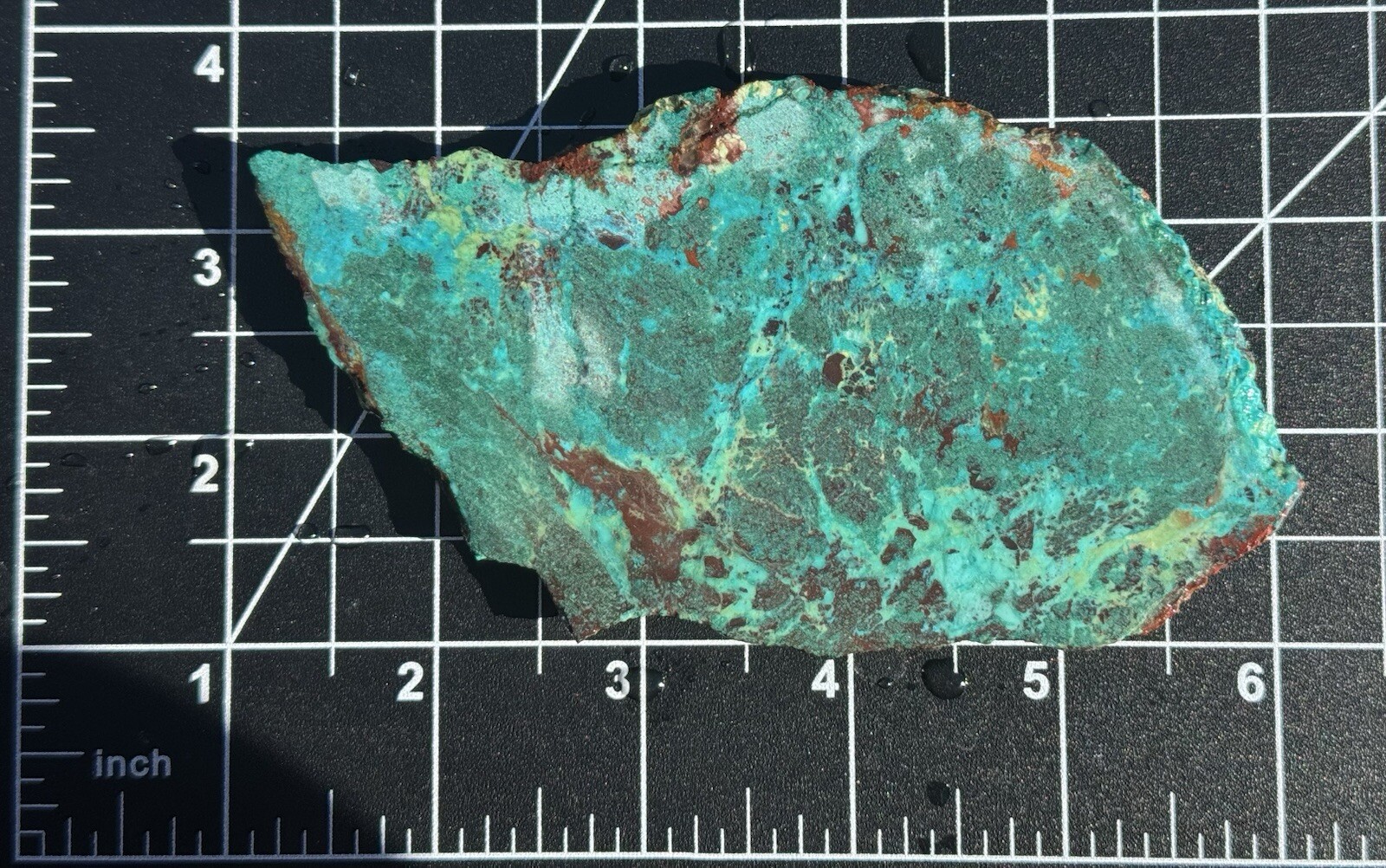 Arizona Chrysocolla, Cuprite And Malachite Unpolished Slab