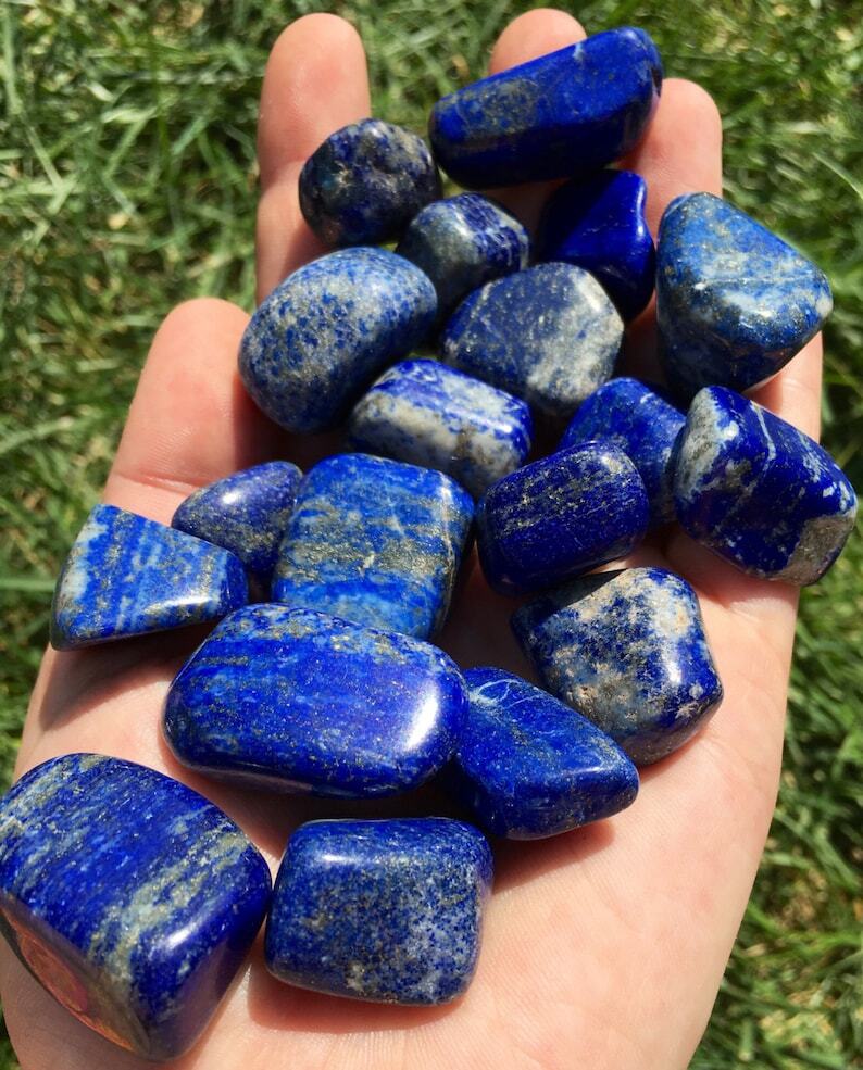 Lapis Lazuli Tumbled Stone – A Quality by New Moon Beginnings