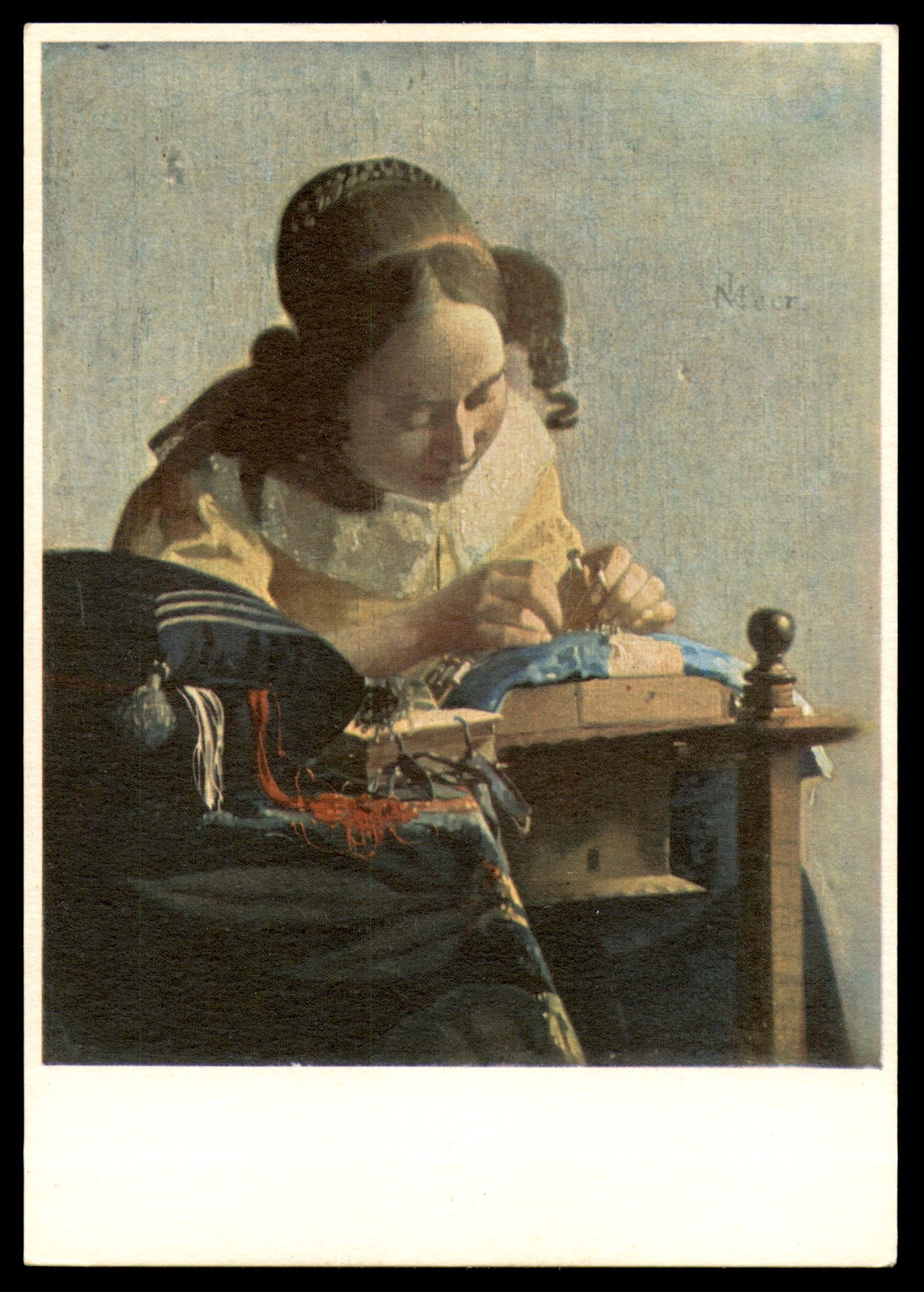 Postcard Vermeer’s The Lacemaker