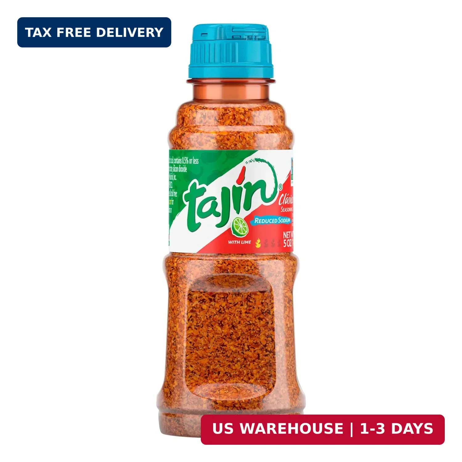 Tajin Clásico Reduced Sodium Seasoning, Authentic Mexican Chile Lime Spice Blend