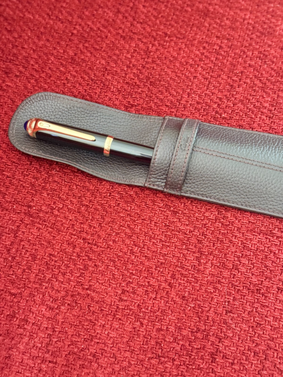 Cartier Dual Pen Leather Pouch | Exclusive VIP Gift, Pen excl