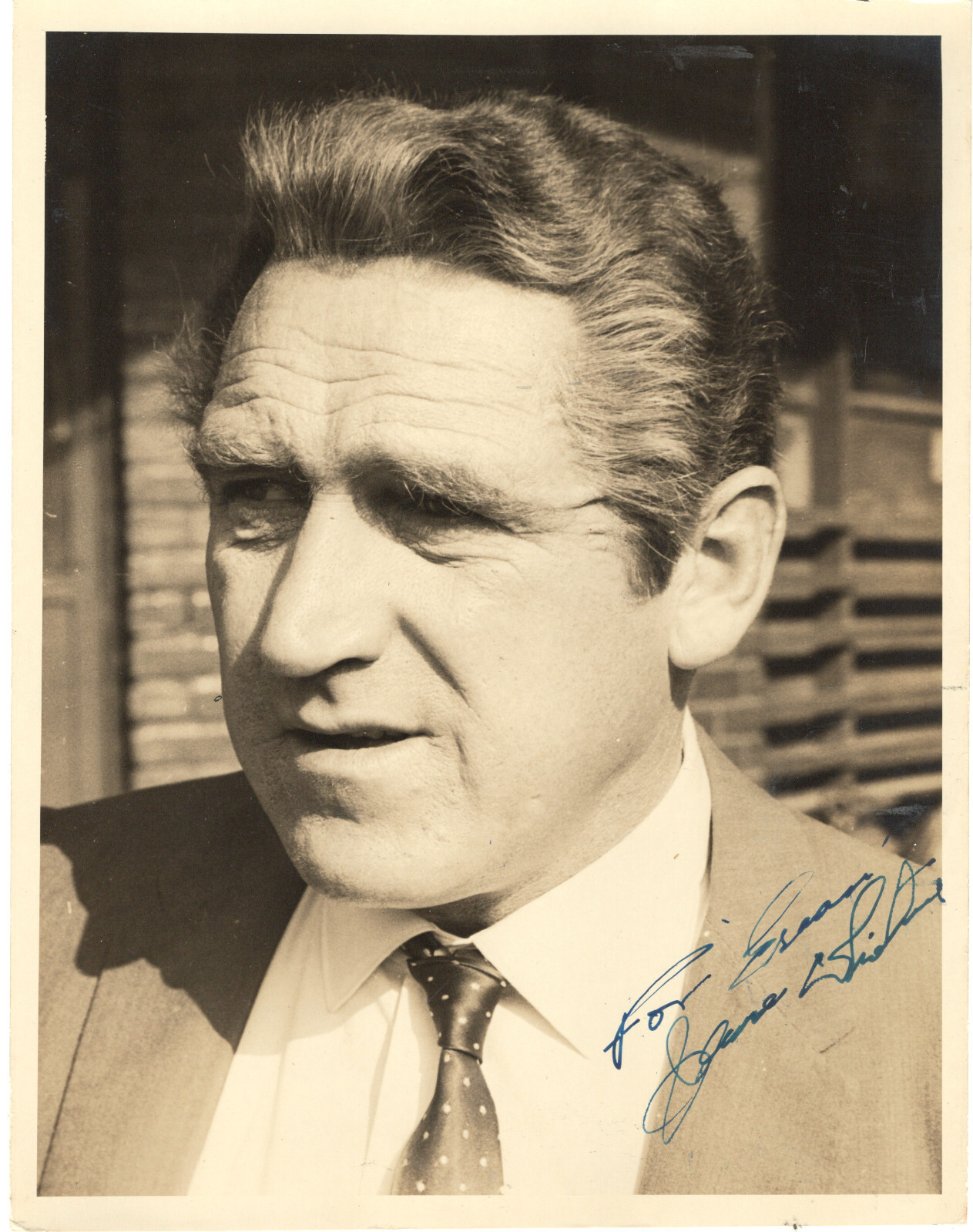 AMERICAN CHARACTER FILM ACTOR JAMES WHITMORE, SIGNED VINTAGE PHOTO.