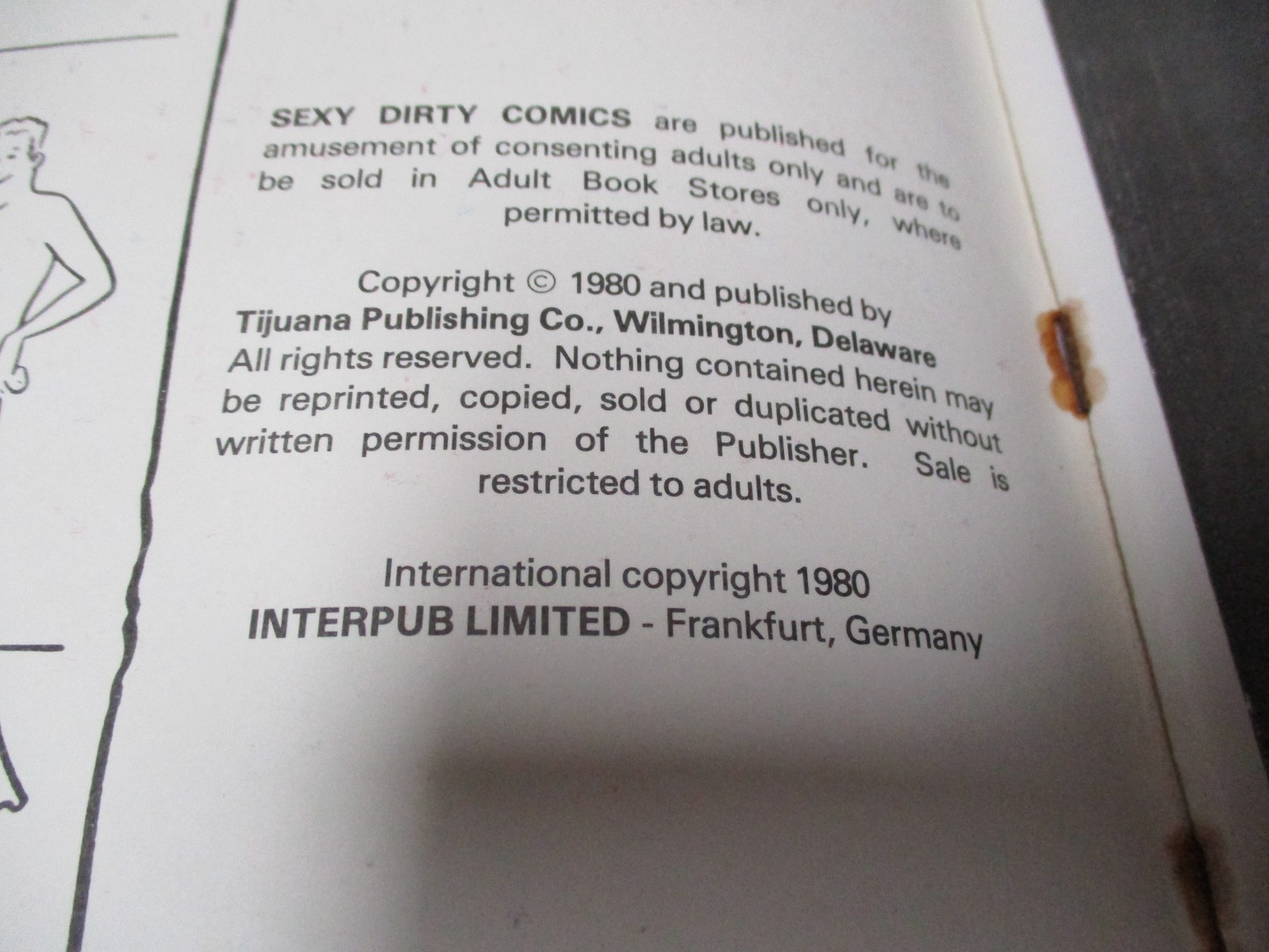 Lee Carvel’s Dirty Comics – Tijuana Publishing, 1980 – For Adults – paperback