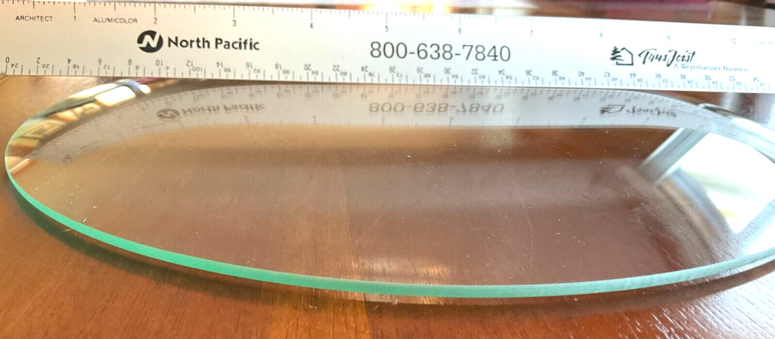 10″ FLAT BOTTOM CONVEX Glass 1/8″ Thick for Liquid Light Show or Clock